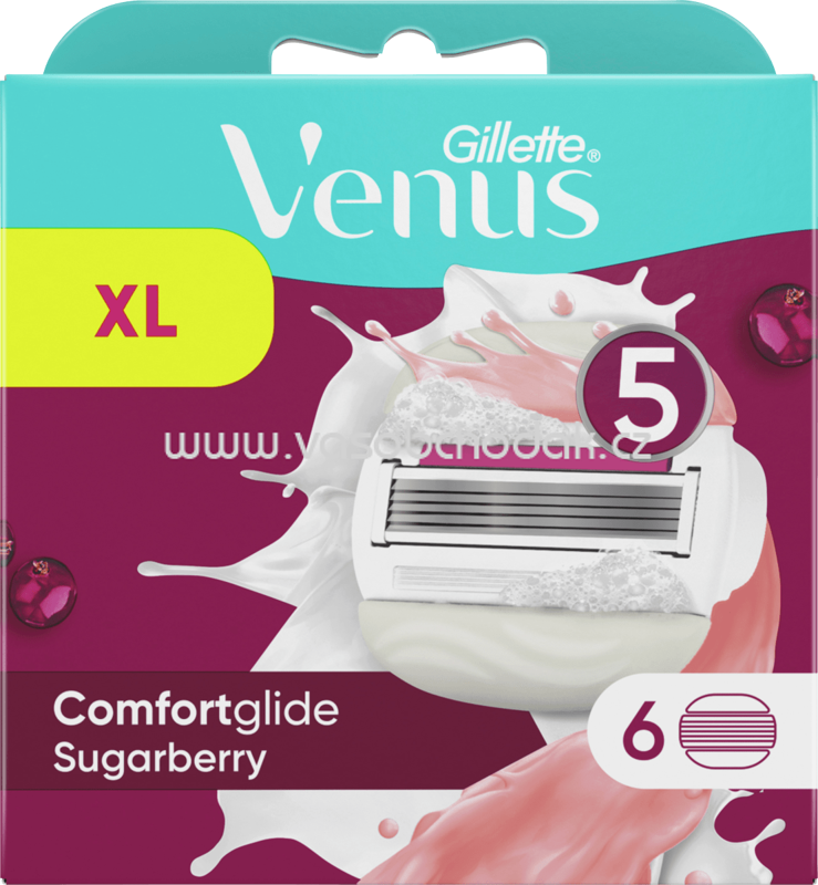 Gillette Venus Rasierklingen Comfort Glide Sugarberry, 6 St Gillette Venus Rasierklingen Comfort Glide Sugarberry, 6 St