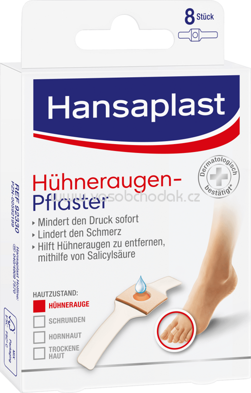 Hansaplast Fuß-Pflaster, Hühneraugen, 8 St Hansaplast Fuß-Pflaster, Hühneraugen, 8 St