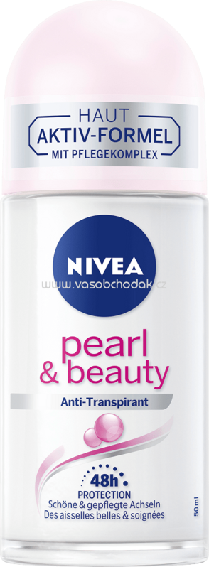 NIVEA Deo Roll On Antitranspirant pearl & beauty, 50 ml