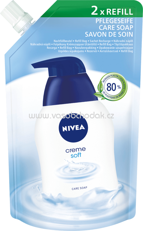 NIVEA Flüssigseife Creme soft Nachfüllpack, 500 ml