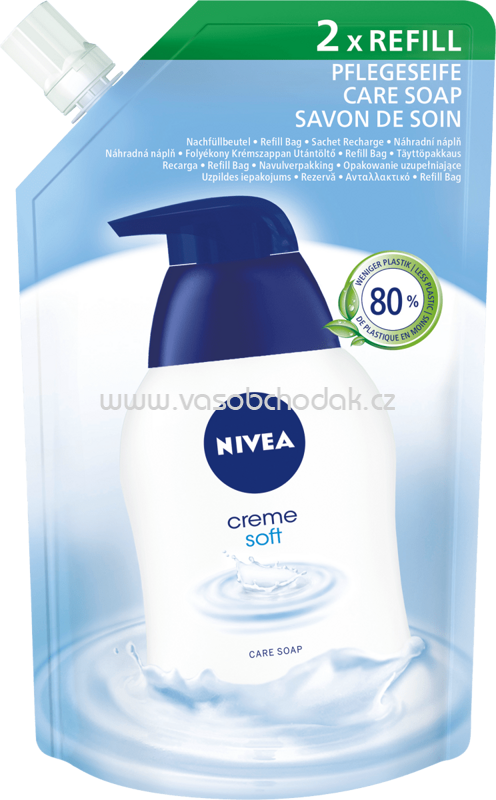NIVEA Flüssigseife Creme soft Nachfüllpack, 500 ml NIVEA Flüssigseife Creme soft Nachfüllpack, 500 ml
