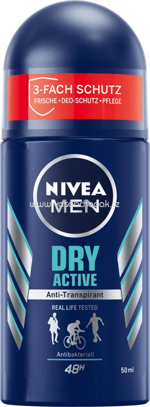 NIVEA MEN Deo Roll on Antitranspirant Dry Active, 50 ml NIVEA MEN Deo Roll on Antitranspirant Dry Active, 50 ml