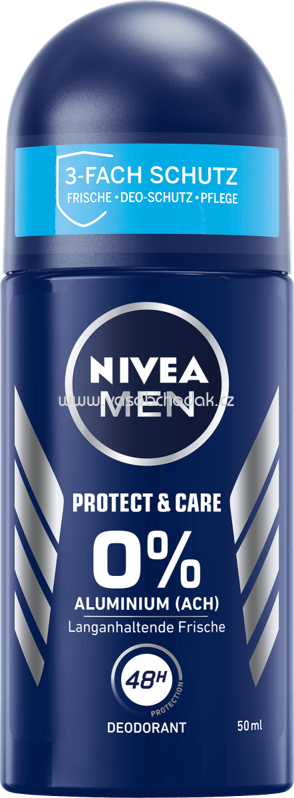 NIVEA MEN Deo Roll On Deodorant Protect & Care, 50 ml NIVEA MEN Deo Roll On Deodorant Protect & Care, 50 ml