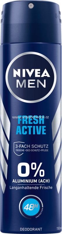 NIVEA MEN Deo Spray Deodorant Fresh Active, 150 ml NIVEA MEN Deo Spray Deodorant Fresh Active, 150 ml
