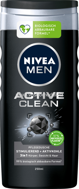 NIVEA MEN Dusche Active Clean, 250 ml