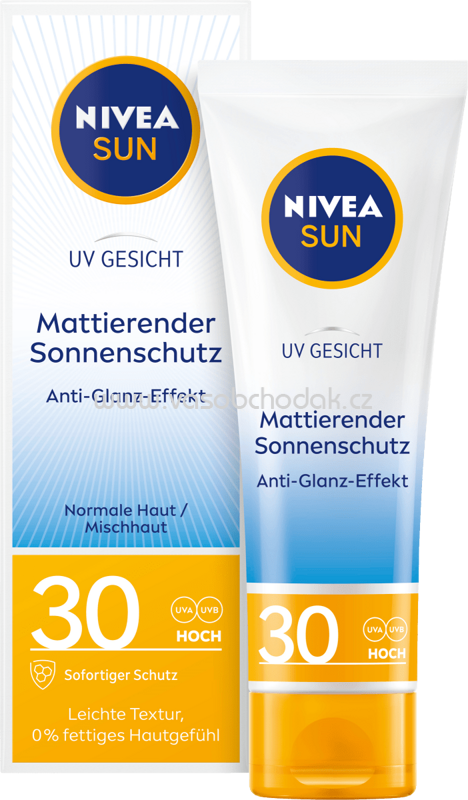 NIVEA SUN Sonnencreme Gesicht mattierend LSF 30, 50 ml