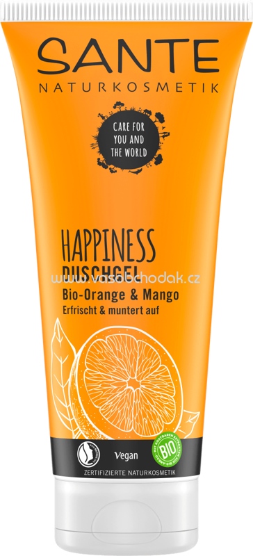 Sante Duschgel Happiness Bio-Orange & Mango, 200 ml Sante Duschgel Happiness Bio-Orange & Mango, 200 ml