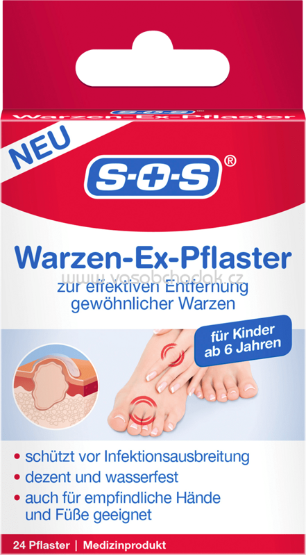 SOS Warzen-Entferner Warzen-Ex-Pflaster, 24 St
