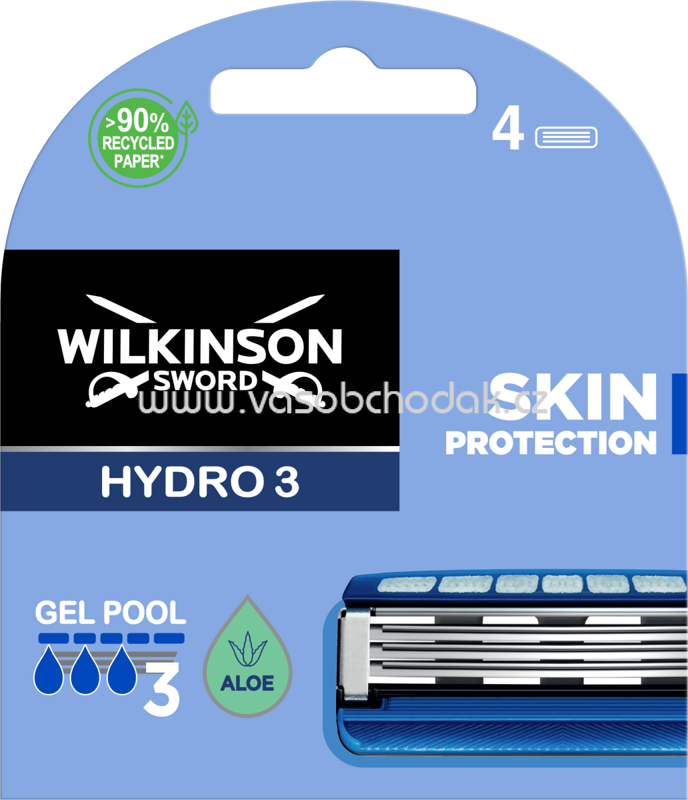 Wilkinson Rasierklingen Hydro 3 Skin Protection, 4 St