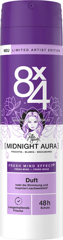 8x4 Deospray Midnight Aura, 150 ml