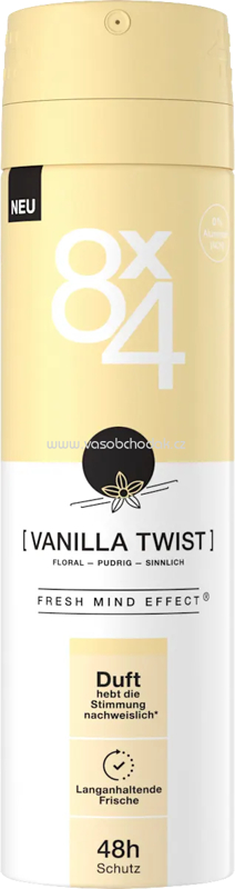 8x4 Deospray Vanilla Twist, 150 ml 8x4 Deospray Vanilla Twist, 150 ml