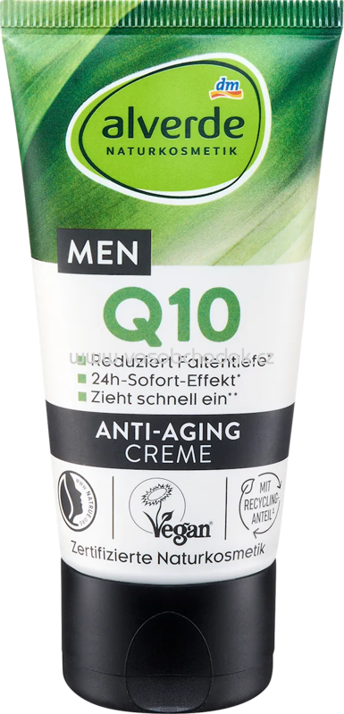 alverde MEN Anti Aging Gesichtscreme Q10, 50 ml