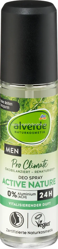 alverde MEN Deo Zerstäuber Active Nature, 75 ml