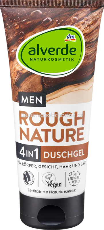 alverde MEN Duschgel 4in1 Rough Nature, 200 ml