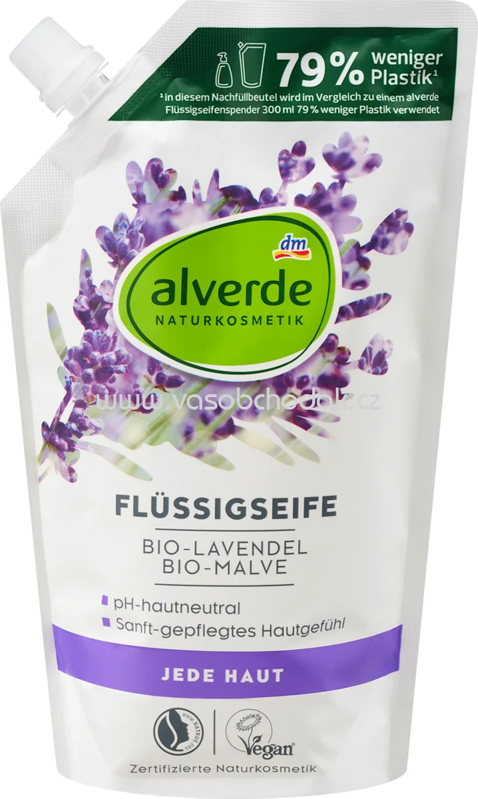 alverde NATURKOSMETIK Flüssigseife Lavendel, Malve Nachfüllpack, 500 ml alverde NATURKOSMETIK Flüssigseife Lavendel, Malve Nachfüllpack, 500 ml