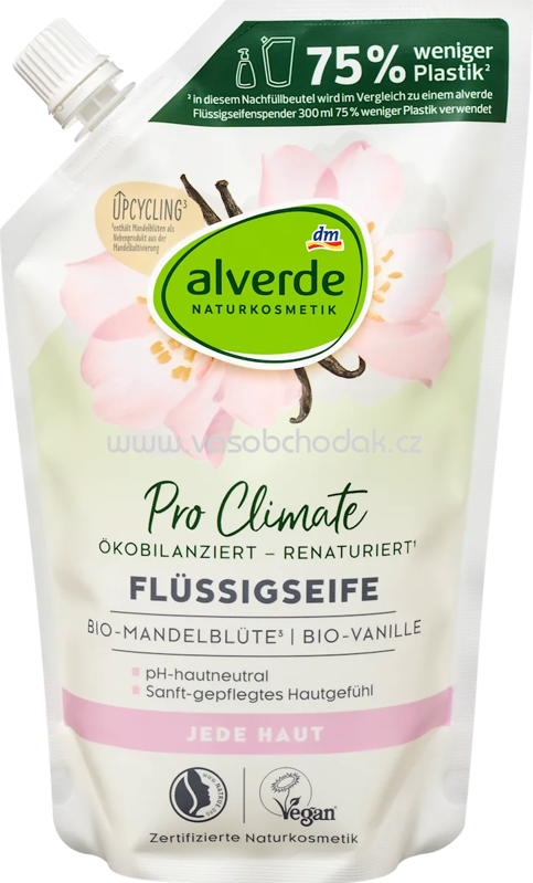 alverde NATURKOSMETIK Flüssigseife Mandelblüte & Vanille, Nachfüllpack, 500 ml alverde NATURKOSMETIK Flüssigseife Mandelblüte & Vanille, Nachfüllpack, 500 ml
