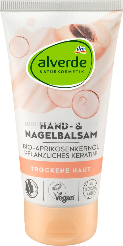 alverde NATURKOSMETIK Hand- und Nagelbalsam Aprikosenkernöl & Pflanzliches Keratin, 75 ml alverde NATURKOSMETIK Hand- und Nagelbalsam Aprikosenkernöl & Pflanzliches Keratin, 75 ml