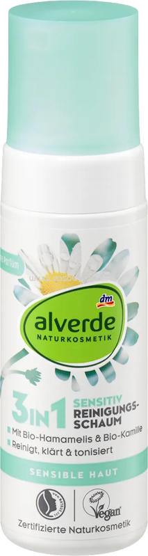 alverde NATURKOSMETIK 3in1 Reinigungsschaum Sensitiv, 150 ml alverde NATURKOSMETIK 3in1 Reinigungsschaum Sensitiv, 150 ml