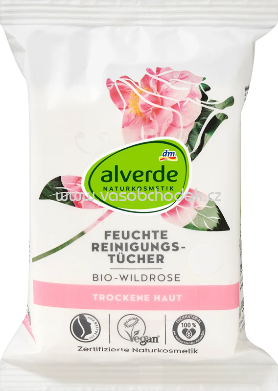 alverde NATURKOSMETIK Feuchte Reinigungstücher Wildrose, 25 St alverde NATURKOSMETIK Feuchte Reinigungstücher Wildrose, 25 St
