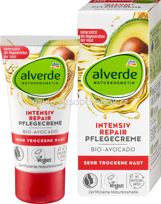 alverde NATURKOSMETIK Gesichtscreme Intensiv Repair, 50 ml alverde NATURKOSMETIK Gesichtscreme Intensiv Repair, 50 ml