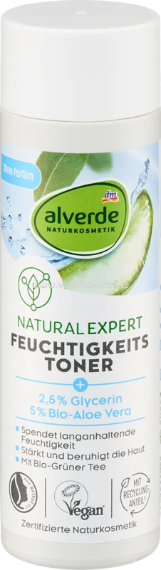 alverde NATURKOSMETIK Toner Natural Expert Feuchtigkeit, 100 ml alverde NATURKOSMETIK Toner Natural Expert Feuchtigkeit, 100 ml