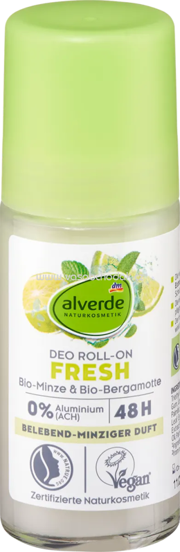 alverde NATURKOSMETIK Deo Roll-On Fresh Minze Bergamotte, 50 ml alverde NATURKOSMETIK Deo Roll-On Fresh Minze Bergamotte, 50 ml