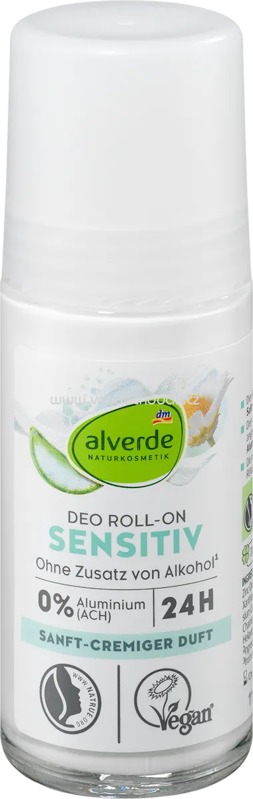 alverde NATURKOSMETIK Deo Roll-On Sensitiv, 50 ml alverde NATURKOSMETIK Deo Roll-On Sensitiv, 50 ml