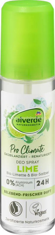 alverde NATURKOSMETIK Deo Zerstäuber Limette & Salbei, 75 ml alverde NATURKOSMETIK Deo Zerstäuber Limette & Salbei, 75 ml