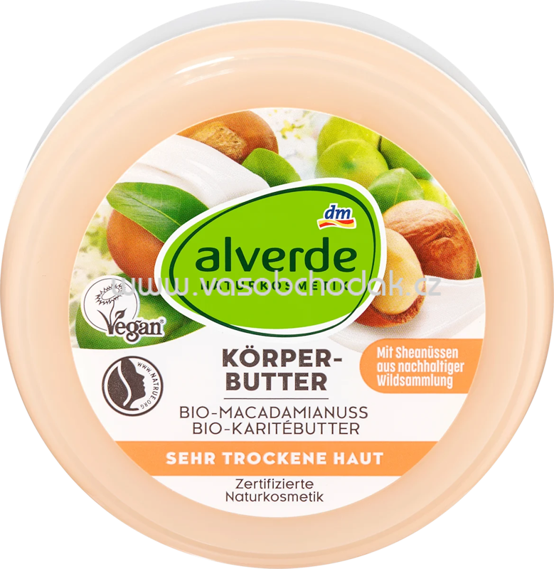 alverde NATURKOSMETIK Körperbutter Macadamianuss, 200 ml alverde NATURKOSMETIK Körperbutter Macadamianuss, 200 ml