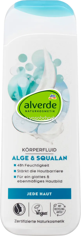 alverde NATURKOSMETIK Körperfluid mit Fermentierter Alge & Squalan, 250 ml alverde NATURKOSMETIK Körperfluid mit Fermentierter Alge & Squalan, 250 ml