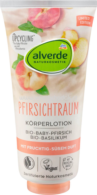 alverde NATURKOSMETIK Körperlotion Bio-Pfirsich Bio-Basilikum, 200 ml alverde NATURKOSMETIK Körperlotion Bio-Pfirsich Bio-Basilikum, 200 ml