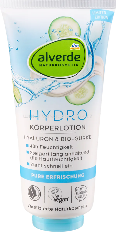 alverde NATURKOSMETIK Körperlotion Hyaluron & Bio-Gurke, 200 ml alverde NATURKOSMETIK Körperlotion Hyaluron & Bio-Gurke, 200 ml