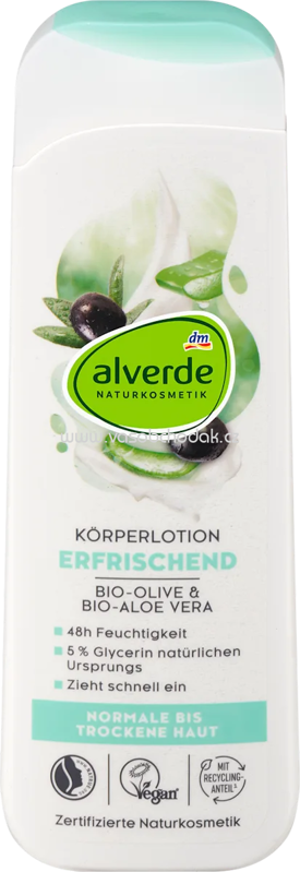 alverde NATURKOSMETIK Körperlotion Olive und Aloe Vera, 250 ml alverde NATURKOSMETIK Körperlotion Olive und Aloe Vera, 250 ml