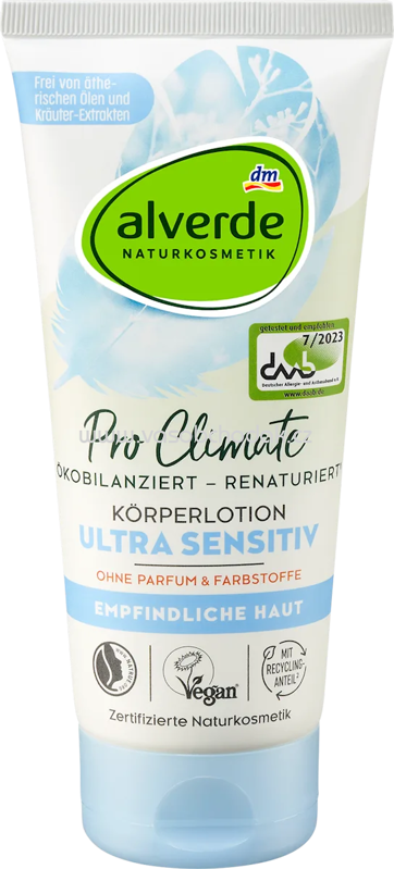 alverde NATURKOSMETIK Körperlotion Ultra Sensitiv, 200 ml alverde NATURKOSMETIK Körperlotion Ultra Sensitiv, 200 ml