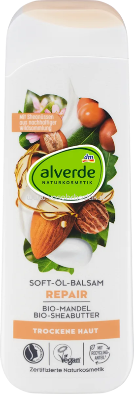 alverde NATURKOSMETIK Soft-Öl-Balsam Repair Mandel, Sheabutter, 250 ml alverde NATURKOSMETIK Soft-Öl-Balsam Repair Mandel, Sheabutter, 250 ml