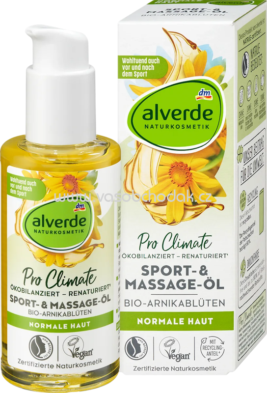alverde NATURKOSMETIK Sport- & Massage-Öl Arnikablüten, 100 ml alverde NATURKOSMETIK Sport- & Massage-Öl Arnikablüten, 100 ml