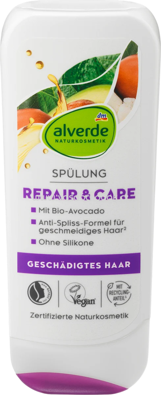 alverde NATURKOSMETIK Conditioner Repair Avocado, Sheabutter, 200 ml