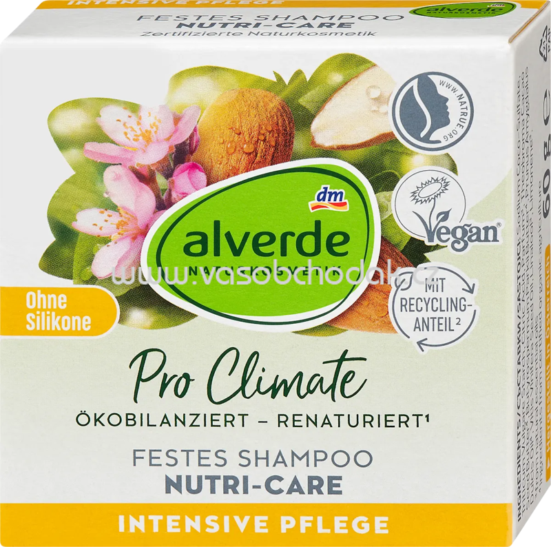 alverde NATURKOSMETIK Festes Shampoo Nutri-Care, 60 g