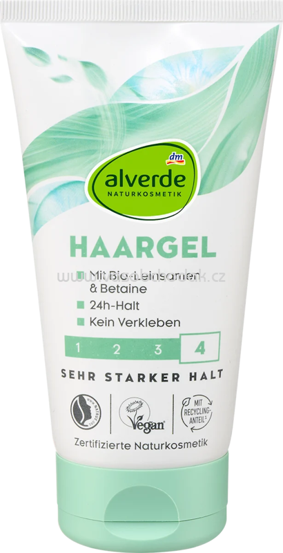 alverde NATURKOSMETIK Haargel mit Bio-Leinsamen & Betaine, 150 ml
