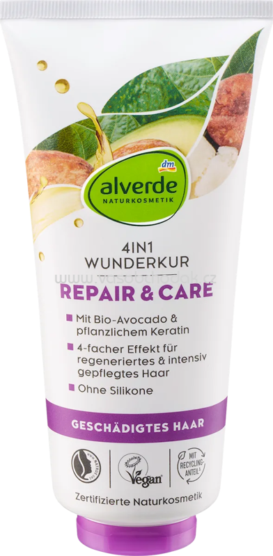 alverde NATURKOSMETIK Haarkur 4in1 Repair & Care Wunderkur, 200 ml alverde NATURKOSMETIK Haarkur 4in1 Repair & Care Wunderkur, 200 ml