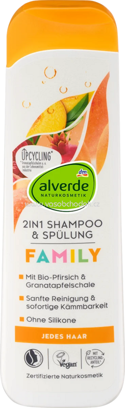alverde NATURKOSMETIK Shampoo & Conditioner Family 2in1, 300 m