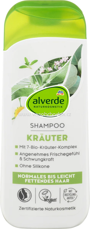 alverde NATURKOSMETIK Shampoo Kräuter, 200 ml