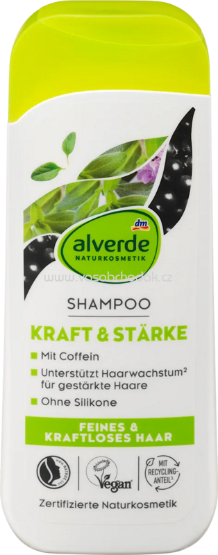 alverde NATURKOSMETIK Shampoo Kraft & Stärke, 200 ml