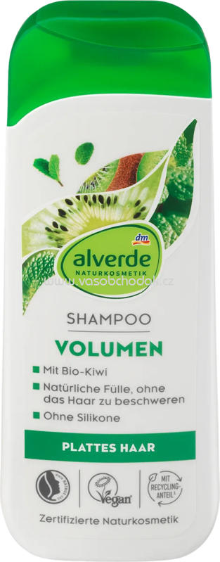 alverde NATURKOSMETIK Shampoo Volumen Kiwi Apfelminze, 200 ml