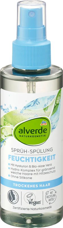 alverde NATURKOSMETIK Sprüh-Conditioner Feuchtigkeit Aloe Vera & Hyaluron, 150 ml alverde NATURKOSMETIK Sprüh-Conditioner Feuchtigkeit Aloe Vera & Hyaluron, 150 ml