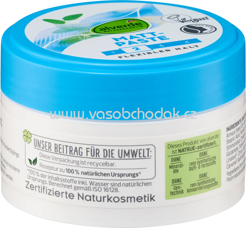 alverde NATURKOSMETIK Styling Mattpaste, 100 ml