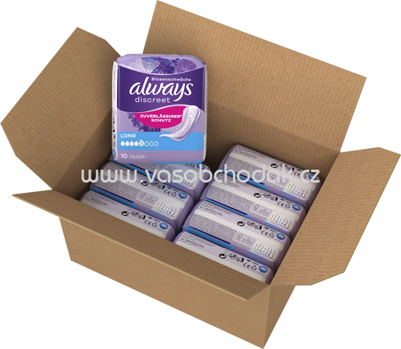 always discreet Einlagen Inkontinenz Long Vorteilspack (8x10 St), 80 St