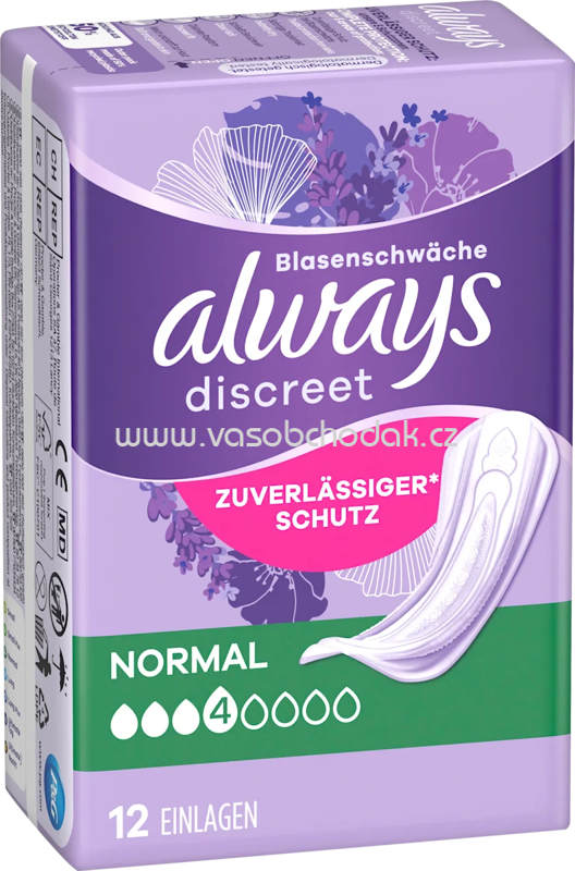 always discreet Einlagen Inkontinenz Normal, 12 St