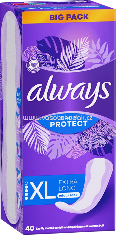 always Slipeinlagen Daily Protect Extra Long, Big Pack, 40 St always Slipeinlagen Daily Protect Extra Long, Big Pack, 40 St