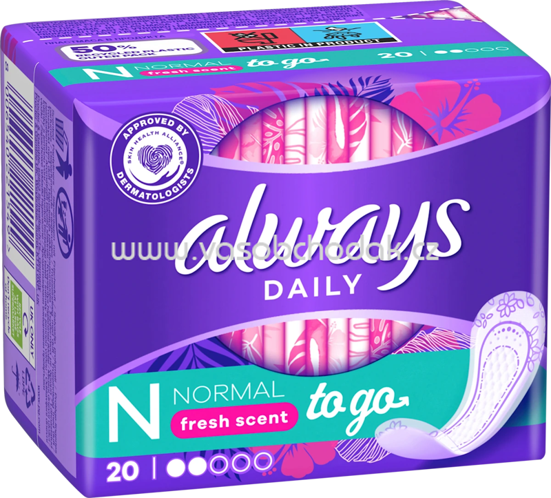 always Slipeinlagen Normal to go mit Frischeduft, 20 St